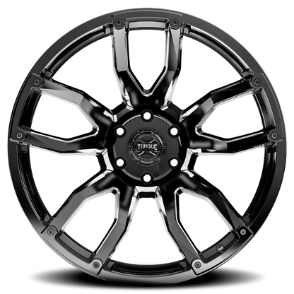 Torque Impact | Gloss Black w/Milled Accents | 20x9 | 8x180 | 0mm